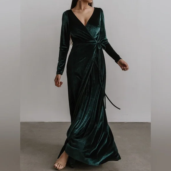 Baltic Born | Dresses | Esmerelda Velvet Wrap Maxi Dress | Poshmark